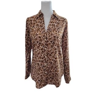 Cheeta print button down